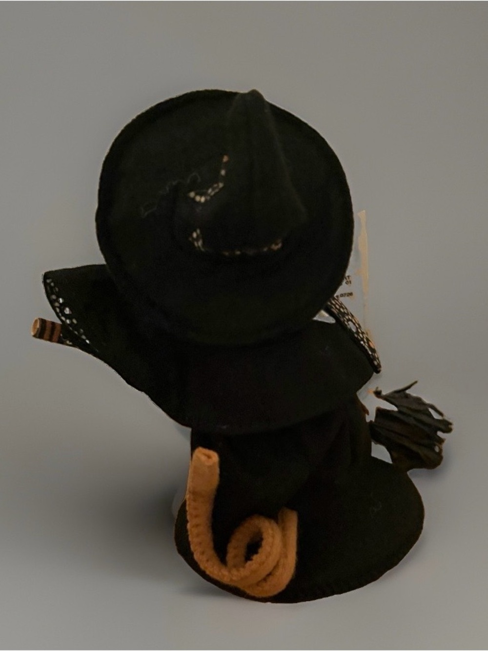 Annalee Black Witch Cat Plush with Tan & Pink Accents - Picture 4 of 6